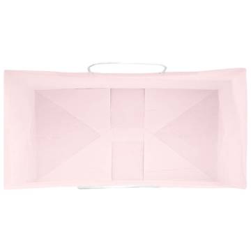 250 Pink Paper Bags with Handles - Eco-Friendly & Durable