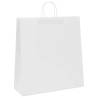 250 White Paper Bags with Handles - Eco-Friendly & Durable