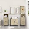 4 Piece Bathroom Furniture Set - Sonoma Oak Engineered Wood