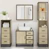 4 Piece Bathroom Furniture Set - Sonoma Oak Engineered Wood