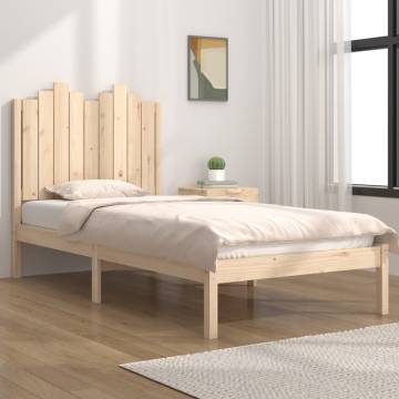 Solid Wood Pine Bed Frame 75x190 cm - Small Single | HipoMarket