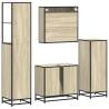 4 Piece Bathroom Furniture Set - Sonoma Oak Engineered Wood