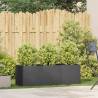 Stylish Black Planter 120x40x40 cm | Durable Cold-Rolled Steel