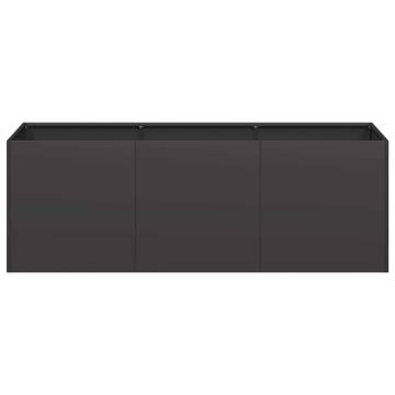 Stylish Black Planter 120x40x40 cm | Durable Cold-Rolled Steel