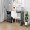  Desk with Drawers High Gloss Black 110x50x76 cm Engineered Wood Colour high gloss black 