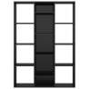 High Gloss Black Room Divider Book Cabinet | 100x24x140 cm