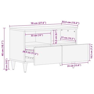 Light Grey TV Cabinet - Solid Mango Wood | HipoMarket