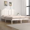 3103779 Bed Frame without Mattress White Solid Wood 140x200 cm (810018+818471) Colour white Size 140 x 200 cm 