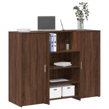 Reception Desk Brown Oak - Engineered Wood 135x50 cm