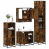 4 Piece Bathroom Furniture Set - Smoked Oak Engineered Wood