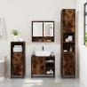 4 Piece Bathroom Furniture Set - Smoked Oak Engineered Wood