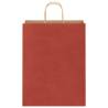 250 Red Paper Bags with Handles - Eco-Friendly & Versatile