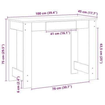 Desk Old Wood 100x45x75 cm - Stylish & Practical Design