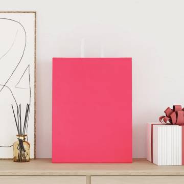 Pink Paper Bags with Handles - 250 Pcs | Sustainable Options