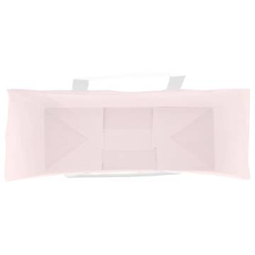 Pink Paper Bags with Handles - 250 Pcs | Sustainable Options