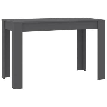 Stylish Grey Dining Table 120x60 cm - Engineered Wood