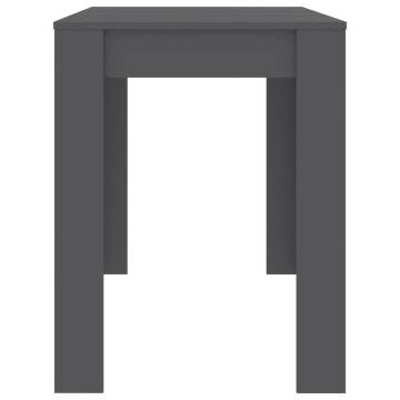 Stylish Grey Dining Table 120x60 cm - Engineered Wood