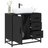  Bathroom Sink Cabinet Black 65x33x60 cm Engineered Wood Colour black Number of 1 