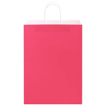 250 Pink Paper Bags with Handles - Eco-Friendly & Versatile