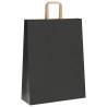 Black Paper Bags 250 pcs with Handles - Eco-Friendly Packaging