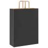 Black Paper Bags 250 pcs with Handles - Eco-Friendly Packaging