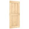 Solid Wood Pine Sliding Door with Hardware Set - 90x210 cm