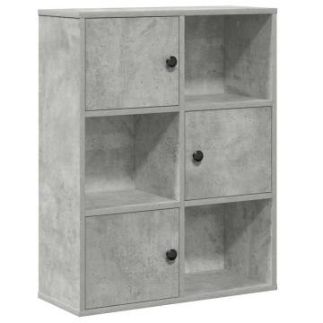 Stylish Concrete Grey Bookcase - Engineered Wood | Hipo Market