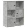 Stylish Concrete Grey Bookcase - Engineered Wood | Hipo Market