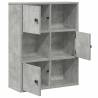 Stylish Concrete Grey Bookcase - Engineered Wood | Hipo Market