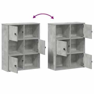 Stylish Concrete Grey Bookcase - Engineered Wood | Hipo Market