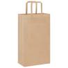 Eco-Friendly Brown Paper Bags - 250 Pcs with Handles