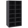 Shoe Rack Grey 54x34x100.5 cm - Durable Engineered Wood