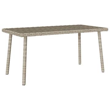 Light Grey Rectangular Garden Coffee Table - 80x40x37 cm