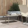 Light Grey Rectangular Garden Coffee Table - 80x40x37 cm