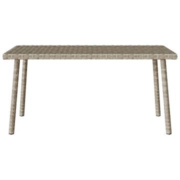 Light Grey Rectangular Garden Coffee Table - 80x40x37 cm