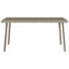 Light Grey Rectangular Garden Coffee Table - 80x40x37 cm