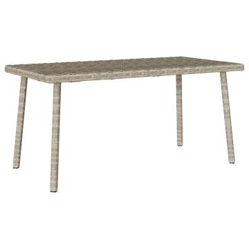 Light Grey Rectangular Garden Coffee Table - 80x40x37 cm