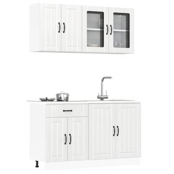 4 Piece Kitchen Cabinet Set - Kalmar High Gloss White