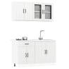  4 Piece Kitchen Cabinet Set Kalmar High Gloss White Engineered Wood Colour high gloss white Quantity in Package 1 Number of 