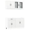 4 Piece Kitchen Cabinet Set - Kalmar High Gloss White