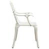 Stylish White Garden Chairs - 2 pcs Cast Aluminium Set