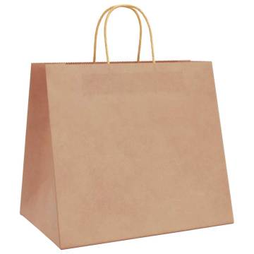 250 Brown Paper Bags with Handles - Sustainable Packaging