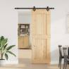 Solid Pine Sliding Door with Hardware Set | 80x210 cm