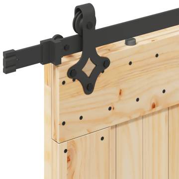 Solid Pine Sliding Door with Hardware Set | 80x210 cm