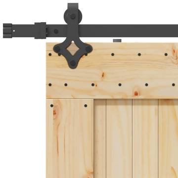 Solid Pine Sliding Door with Hardware Set | 80x210 cm