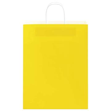 Yellow Paper Bags with Handles - 250 pcs | Sustainable Choice