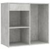 Dressing Table Set with LED - Concrete Grey Engineered Wood