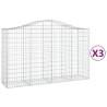 Arched Gabion Baskets (3 pcs) - Stylish Garden Barriers