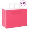  Paper Bags 50 pcs with Handles Pink 32x17x25 cm Colour pink Size 32 x 17 x 25 cm Quantity in Package 50 