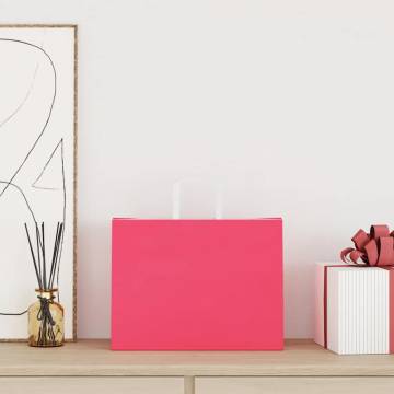 Pink Paper Bags with Handles - 50 pcs | Hipomarket UK